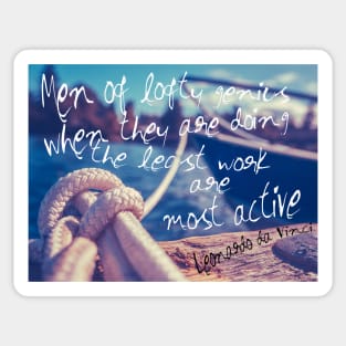 Leonardo Da Vinci Quote Poster Sticker